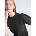 thumbnail image 4 of Free Assembly Women’s and Women's Plus Pointelle Sweater with Puff Sleeves, Sizes XS-4X, 4 of 5