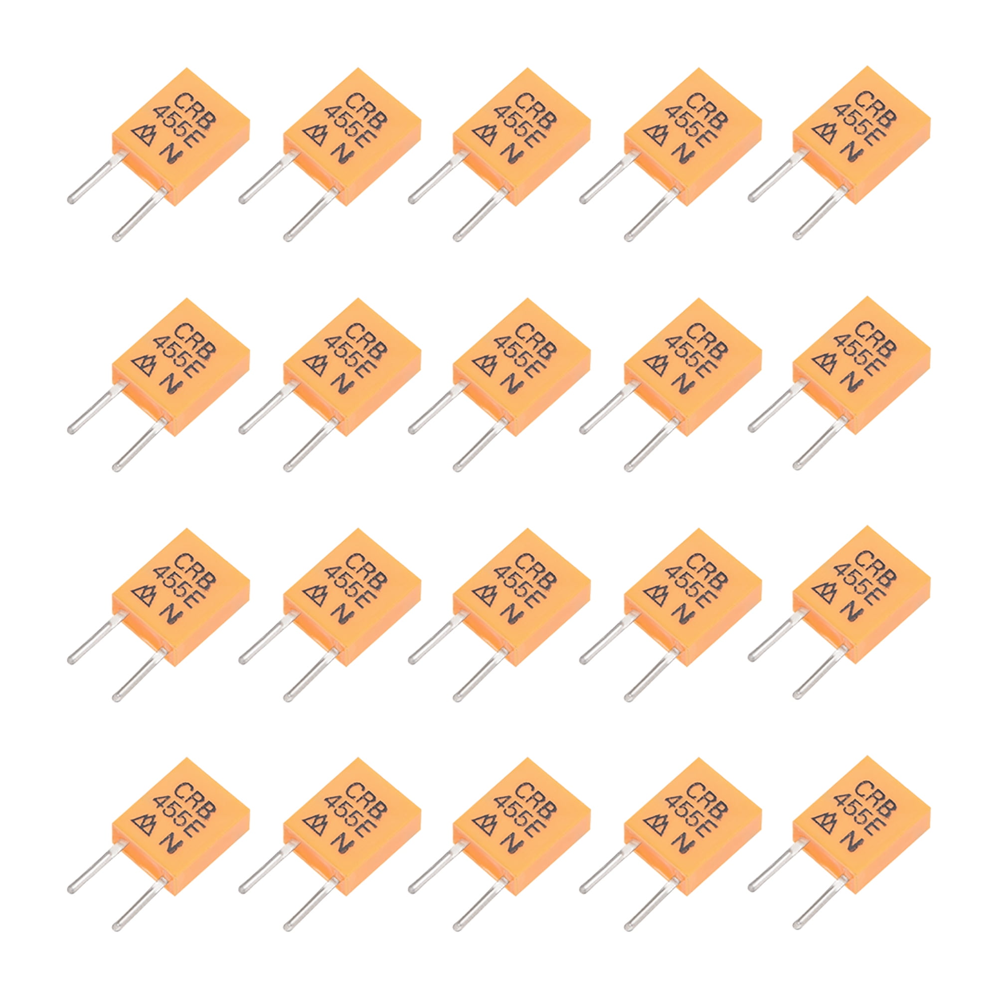 Ceramic Resonator Crystal Oscillator 455KHz 2 Pins DIP Orange 20 Pieces