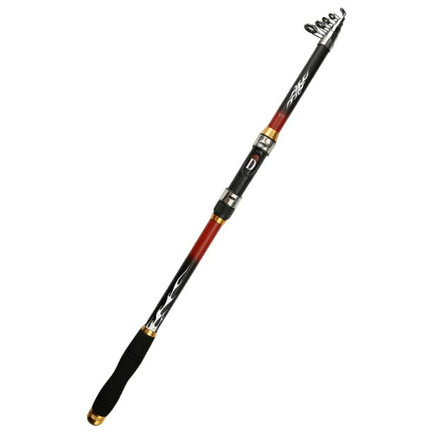 Telescopic Fishing Rod with Button Portable Carbon Fiber