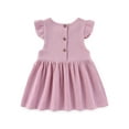 thumbnail image 4 of Robe Fille Tout-Petit Bébé Filles Été Manches à Volants Fête Décontractée Robe Danse Fête Princesse Robe Rose 18 Mois-24 Mois, 4 of 4