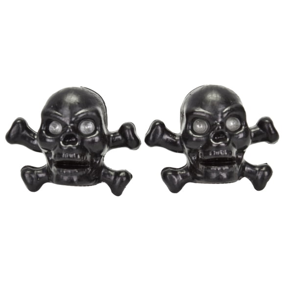 Trick Tops Valve Caps Skull/Bone Black