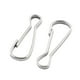thumbnail image 2 of Clip de gancho de acero inoxidable de 0.9" x 0.3" tono plateado 100pcs, 2 of 4