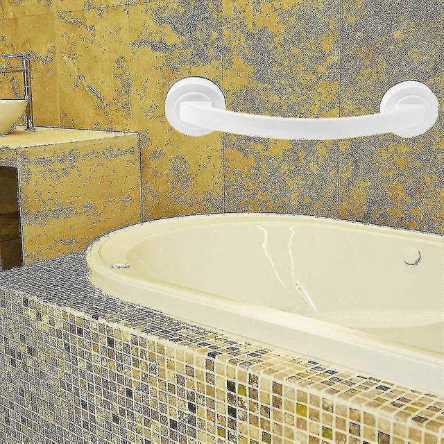 Asidero para bañera con ventosa para pasamanos, barra de ducha para bañera, color blanco, 5707217664333