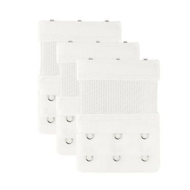 Unique Bargains Ladies White Bra Extenders Strap Extension 3 Hook 3 Pack Adjustable