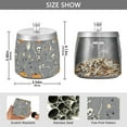 thumbnail image 2 of Yayeee Ashtray with Lid for Cigarette Smokeless Stainless Steel Home Ash Holder, Gray Halloween Dancing, 2 of 7