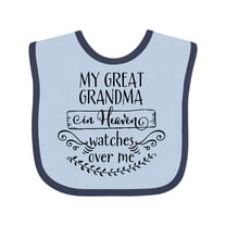 Inktastic My Great Grandma in Heaven Watches over Me Boys or Girls Baby Bib