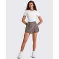 thumbnail image 4 of G4Free 2 in 1 Wrap Style Women Tennis Skorts Wide Leg Elastic Waist Hiking Shorts Workout with Cargo Pocket, 4 of 6