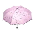 thumbnail image 4 of Paraguas bloqueador solar, paraguas de viaje, paraguas impermeable, paraguas plegable. Rosa, 4 of 9