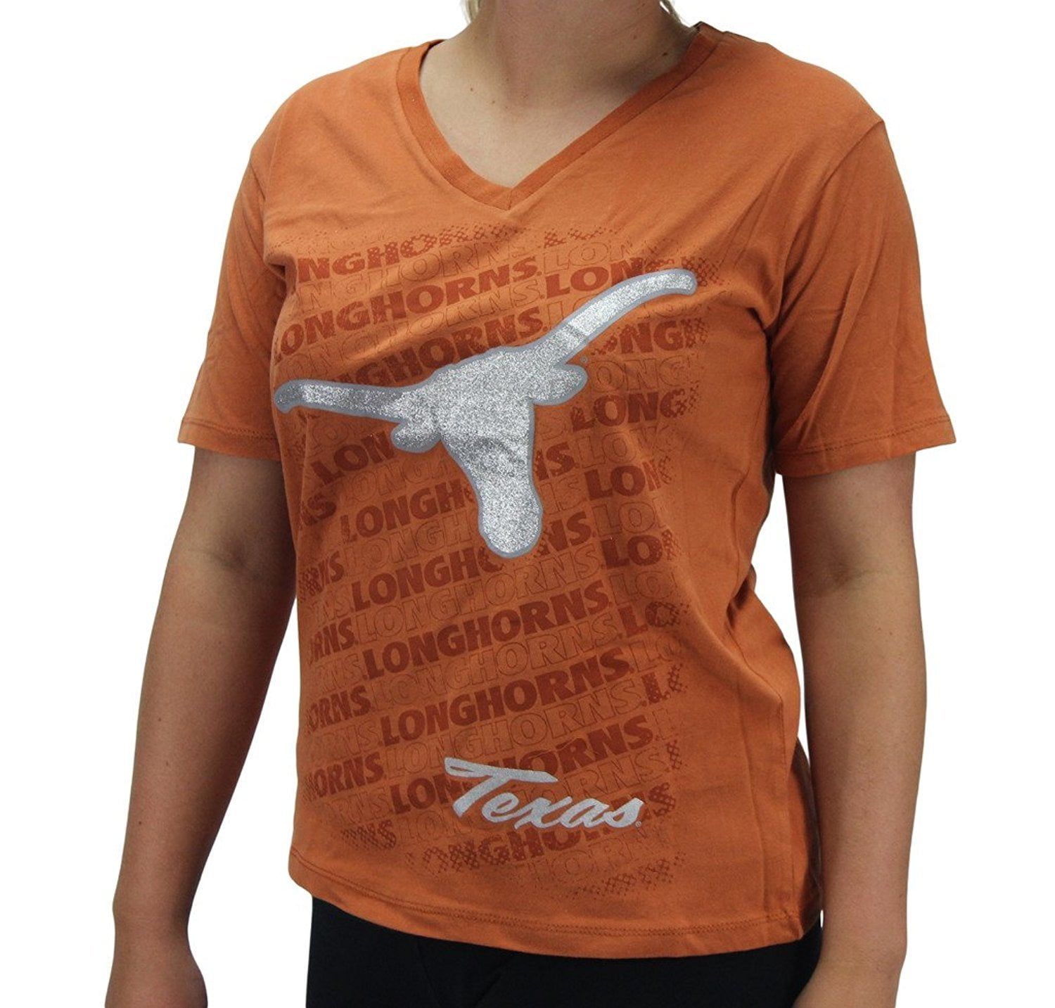 Three Square Women' s Texas Longhorns Glitter T-Shirt - Walmart.com - Walmart.com