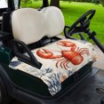 thumbnail image 2 of Golf Cart Seat Covers for 2 Seater,Lobster Coastal Microfiber Cart Seat Towel Blanket,Summer Beach Nautical Coral Shell Absorbent Breathable Non Slip Bench Seats Protector for Golf Course 51"x31", 2 of 9