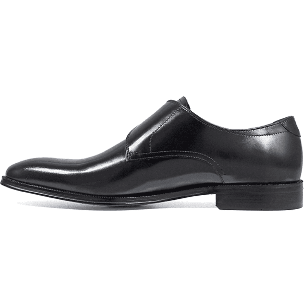 Florsheim Belfast Men's Plain Toe Monk Strap Black Leather Dress Shoes 14229-001 