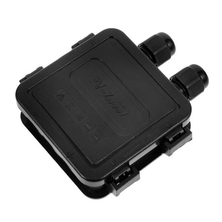 jojofuny Outdoor Electrical Box Waterproof 1Set 3.30X3.14X0.90In Black For Photovoltaic Systems