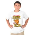 thumbnail image 5 of Will Trade Sister for Pizza Joke Crewneck T Shirts Boy Girl Teen Brisco Brands XS, 5 of 6