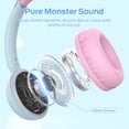 thumbnail image 7 of Monster Bluetooth Kids Headphones with Microphone, Wireless Headset for Children with 85/94dB Safe Volume, 60 Hours Playtime, On-Ear Kids Wireless Headphones for Girls and Boys/ School (Pink), 7 of 7