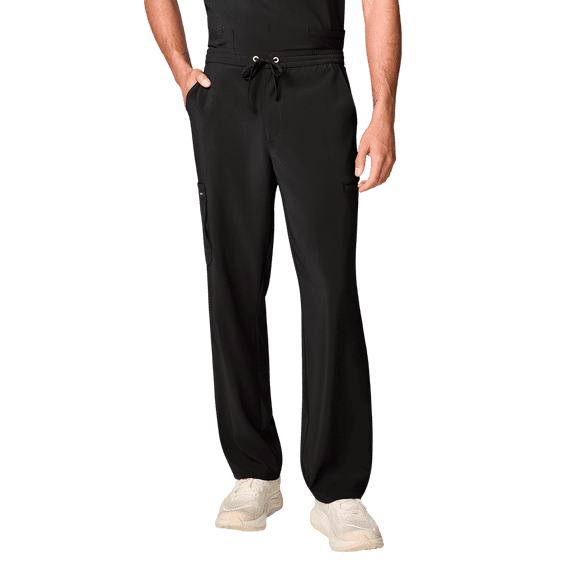 Healing Hands EVRY Mens Scrub Pants Straight Leg Drawstring M Black