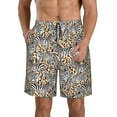 thumbnail image 2 of Uemuo Zebra Pattern Men's Swim Trunks Hawaiian Beach Bathing Suit Swimsuits Beach Quick-Dry Shorts with Pockets-Large, 2 of 9