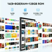 Tablet 11 inch Android 15 Tablet,128GB ROM 16GB RAM,4G LTE Tablet,5G WiFi+Cellular, MTK8786,Octa-Core, GPS,Dual Camera,1TB Expand,Incell Screen,HD Display,7000mAh,Face Unclocked,Tablet with Keyboard