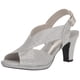 thumbnail image 1 of Sandalia con tacón Easy Street Christy para mujer, plateada con purpurina 9X de ancho, 1 of 1