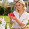 thumbnail image 5 of JeashCHAT 2 Pcs Easter Rattan Eggs, Rustic Woven Easter Eggs for Vase Filler, Tray Decor, Bowl Centerpiece, Spring Table Decorations, 2.56", 5 of 6