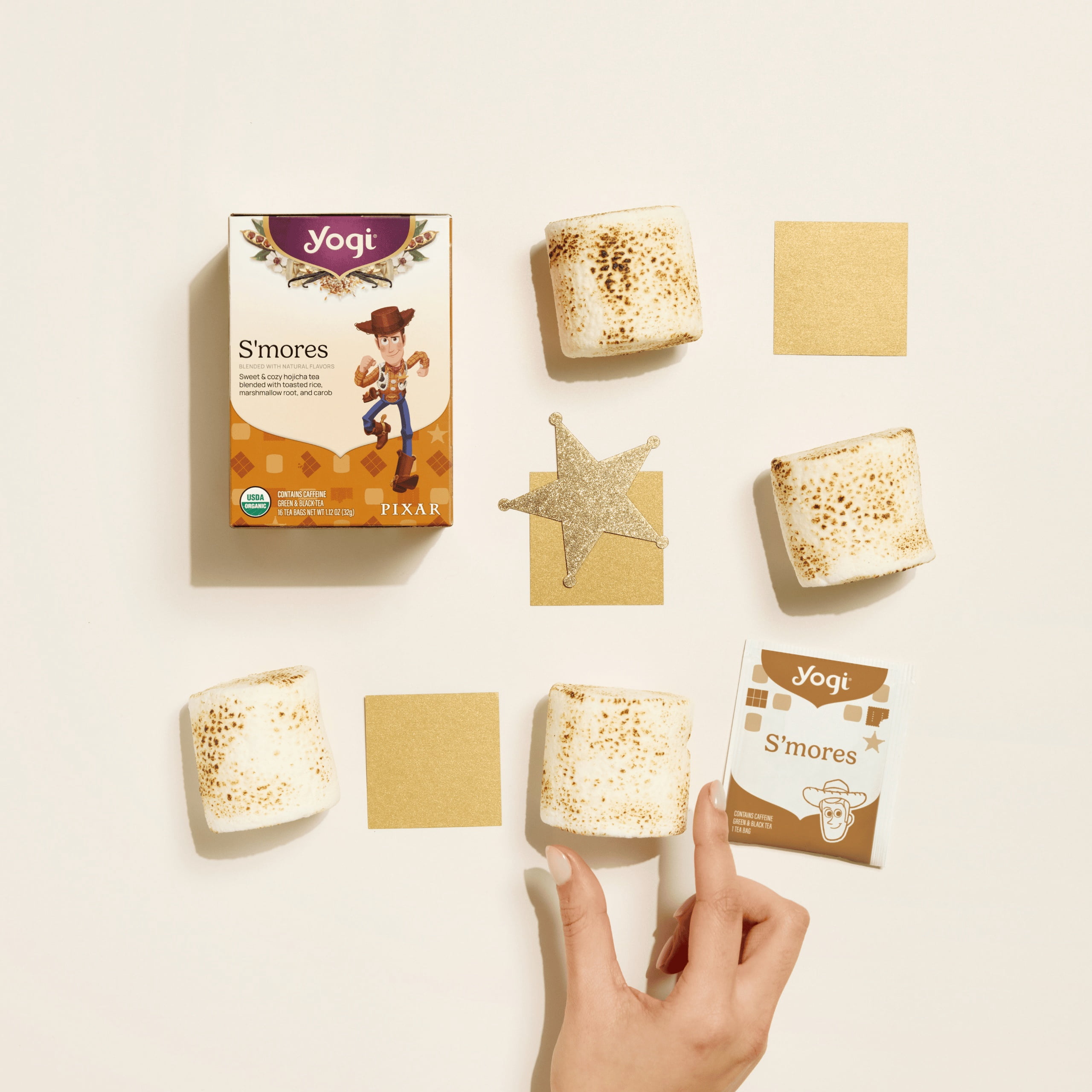 Yogi S'mores Tea (6 pk, 16 ea) - Caffeinated Organic Green & Puerh Teas