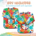 thumbnail image 3 of Dayup Kids Art Smocks Waterproof Long Sleeve Painting Aprons 2 Pack, 3 of 7