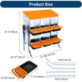 thumbnail image 6 of Ladcaser Chicken Nesting Box with 6 Compartments & Bracket Legs, Roll Away Laying Boxes for Hens, Lid Cover for Chicken Coop, 6 of 7