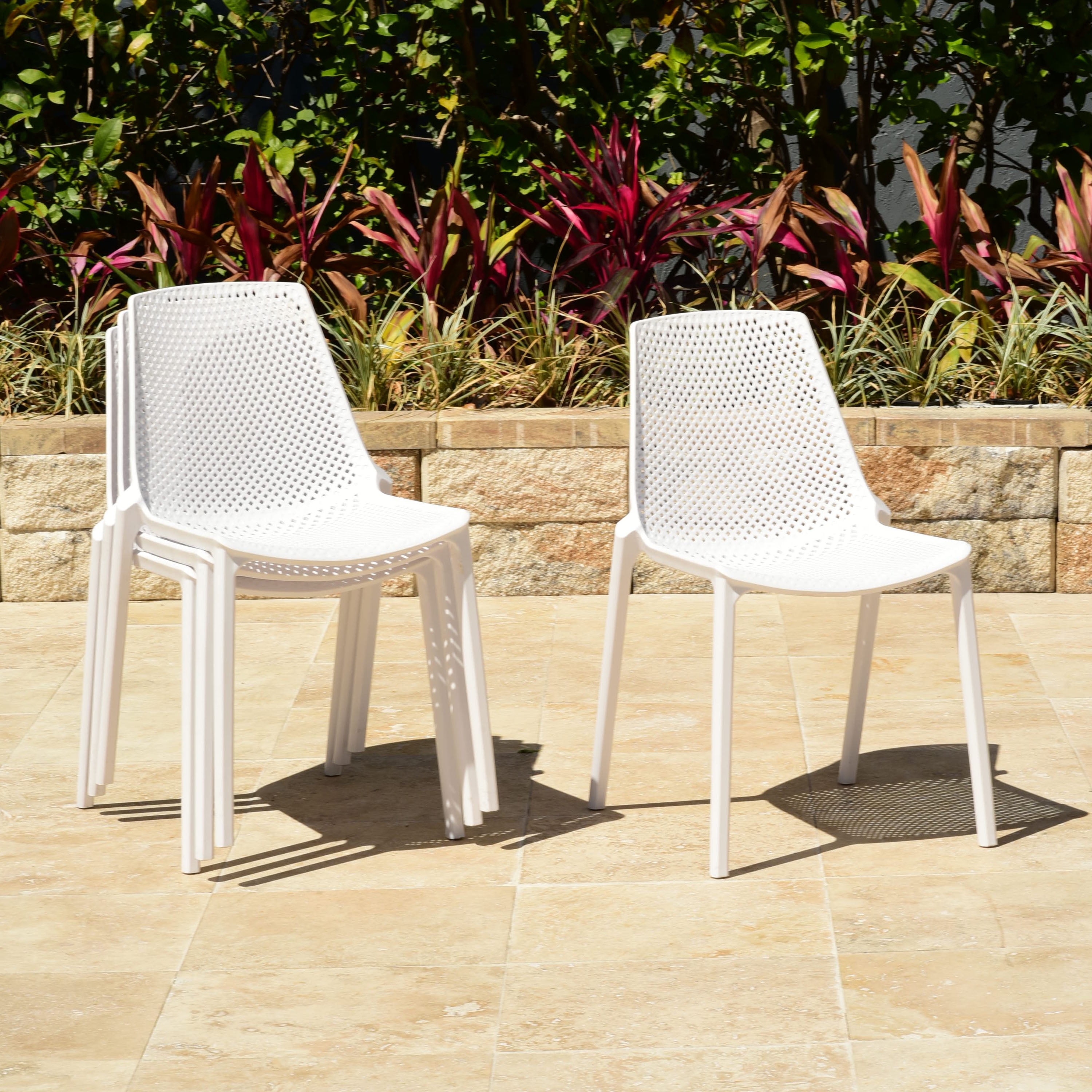 Atlantic Duddey Resin 4 Pieces Patio Chairs Sets, Ideal for Patio
