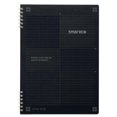 thumbnail image 1 of Nakabayashi Smareco Notebook, B5 Size, 40 Sheets/80 Pages 7mm Line, Black (60774), 1 of 5