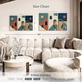 thumbnail image 4 of Elephant Stock Abstract Moroccan Home Wall Art - Horizontal Multi Panel Canvas - Living Room Wall Decor - Architecture Multi Panel - Orange And Teal Decor - 45" x 28", 4 of 8
