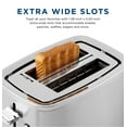 thumbnail image 3 of GE 2-Slice Toaster with Extra Wide Slots and Removeable Crumb Tray, Stainless Steel, 3 of 7