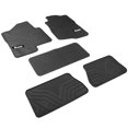 thumbnail image 7 of Ikon Motorsports Floor Mats Compatible With 2007-2013 Chevrolet Silverado/GMC Sierra Crew Cab/Tahoe/Yukon, Latex Heavy Duty All Weather Car Front Rear Carpets Liner 5PC Black, 7 of 7