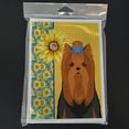 thumbnail image 3 of Summer Sunflowers Black and Tan Full Coat Yorkshire Terrier Greeting Cards and Envelopes Pack of 8 7 in x 5 in, 3 of 3