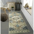 thumbnail image 2 of Surya Erin ERN-2303 30 x 90" Runner Microfiber Rug in Blue/Light Olive/Brown, 2 of 7