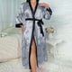 thumbnail image 1 of Pijamas de talla grande para mujer, moda informal, pijamas holgados con estampado, camisón sexy largo de seda para mujer, 1 of 5