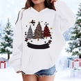 thumbnail image 2 of Tanghaowl Kids Sweatshirts Print Girls Hooded Sweatshirt Festive Kids Pullover Cozy Top Soft Casual Winter Wear Outfit Childrens Holiday White 2-3 Years, 2 of 5