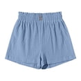 thumbnail image 4 of LIJCC Girls Ruffled Casual Shorts Summer Solid Color Wide Leg Shorts Loose Casual Elastic Waist Versatile Shorts, 4 of 6