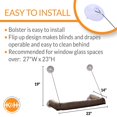 thumbnail image 2 of K&H PET PRODUCTS EZ Mount Kitty Sill Deluxe con Refuerzo de Chocolate, 12 x 23 Pulgadas, 2 of 5