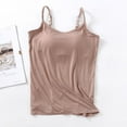 thumbnail image 1 of Camisola modal con almohadilla para el pecho, ropa interior inalámbrica, copa integrada, camiseta de fondo ajustado, tirantes finos ajustables para mujer, 1 of 6