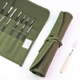 thumbnail image 3 of Bolsa Enrollable Multifuncional de Lona con 30 Agujeros para Bolígrafos, para Pintar Al Óleo, para Guardar Lápices, Papelería y Arte, 3 of 8