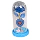 thumbnail image 5 of Decoración del día de San Valentín BLESIY Lámpara de mesa eterna Rosa artificial en cúpula de vidrio base azul luz de mesa, 5 of 8