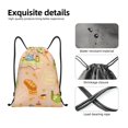 thumbnail image 4 of Xecao Scandinavian Style Hygge Pattern Sports Drawstring Backpack - String Swim Gym Bag with Wet Proof Pocket for Women&Men-Medium, 4 of 6