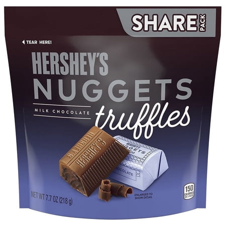 Hershey's Truffles Candy, Individually Wrapped, Share Pack Milk Chocolate7.7oz