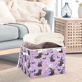 thumbnail image 5 of WOBOGO Witch Hat Cat Purple Pattern Large Collapsible Storage Box Flip Lid Fabric Decorative Organizer Container Basket with Handles 16.5×12.6×11.8in, 5 of 7