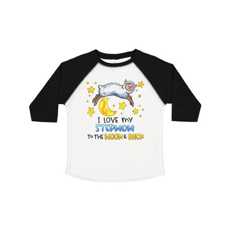 

Inktastic I Love My Stepmom to the Moon and Back- Cute Sheep Gift Toddler Boy or Toddler Girl T-Shirt