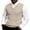 Khaki, variant on Men's Popular V-Neck Thickened Knitting Sleeveless Sweater Vest, Lightweight and Warm for Layering in Cool Weather,Black 3XL