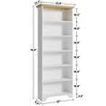 thumbnail image 6 of IRONCK 71" Tall 6 Tier Bookcase, Wood Book Shelf for Home Office, Bedroom, Living Room, Shiplap Oak/White, 6 of 8