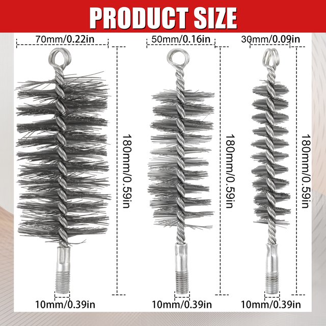 fastboy 3pieces Choose 3 Sizes For Customized Cleaning Stove Pipe Brush Suitable For Various Occasions