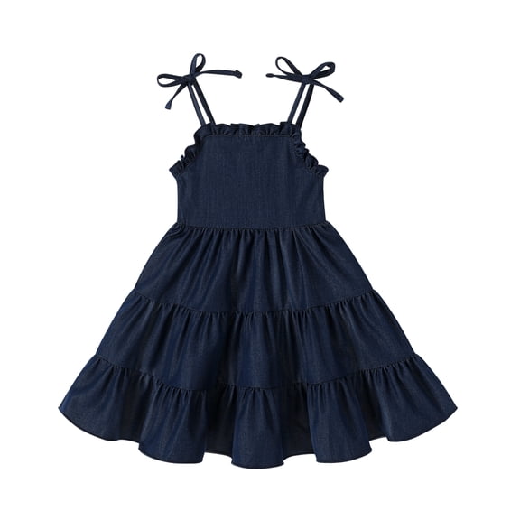 Younger Tree Baby Girl Dress Kid Sleeveless Sling Princess Beach Dresses Summer Clothes for 3-4T