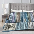 thumbnail image 5 of Yibo Dad Gifts from Daughter Son Blanket Flannel Soft and Comfortable Anti-static Bed Sofa Blanket, 5 of 7