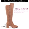thumbnail image 3 of LOVE STEETLY Women's Extra Wide Calf Knee High Boots True Wide Width Chunky Heeled Boot Comfortable Plus Size Tall Long Gogo Boots for Women., 3 of 7